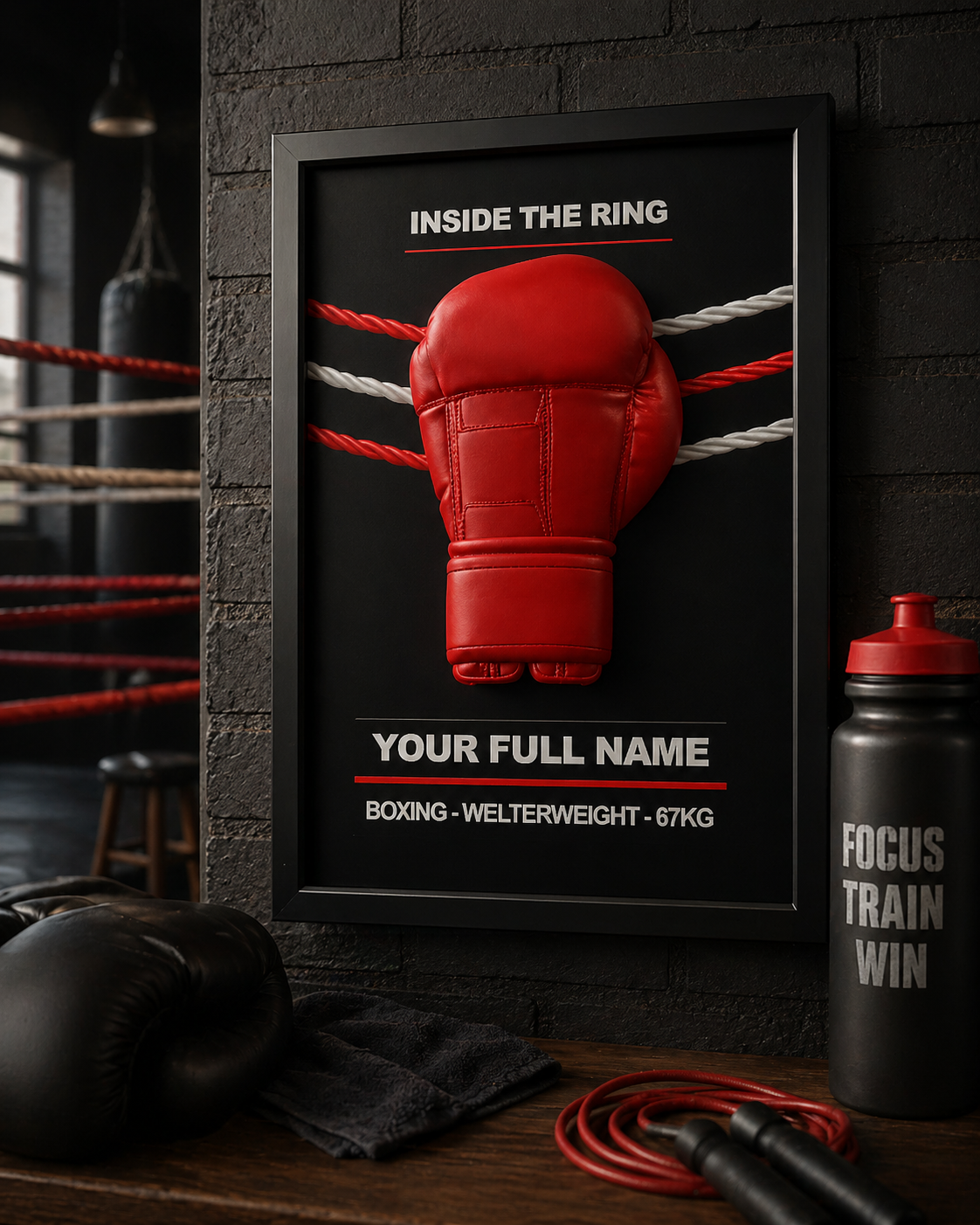 Custom Boxing Memorabilia Frame