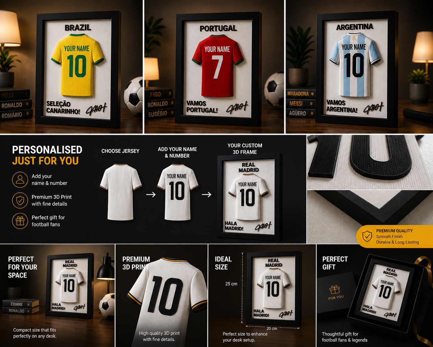 JerseyStyle Name Frame (Custom Name & Number)